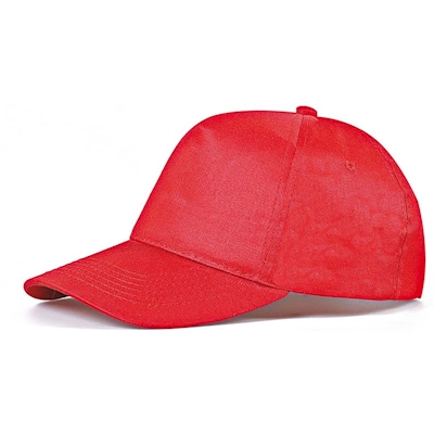 Immagine di Cappellino Golf 5 pannelli in cotone colore rosso 2500+