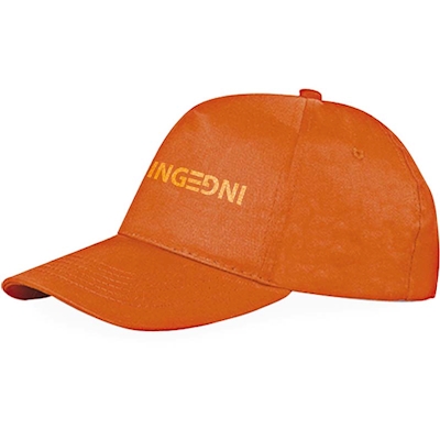 Immagine di Cappellino Golf 5 pannelli in cotone colore arancione 2500+