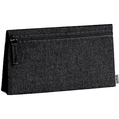 Immagine di Beauty Case Odetta in cotone riciclato con soffietto colore nero 500+