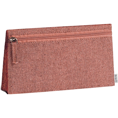 Immagine di Beauty Case Odetta in cotone riciclato con soffietto colore rosso 1000+