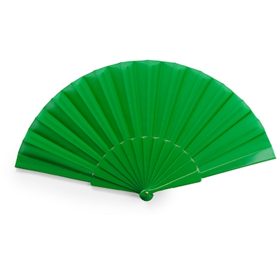 Immagine di Ventaglio in plastica e tessuto colore verde 1000+
