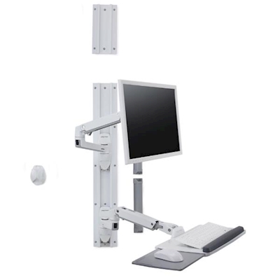 Immagine di Supporto a parete per monitor ERGOTRON LX WALL MOUNT SYSTEM 45-551-216 colore bianco