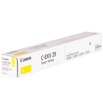 Immagine di Toner Laser giallo 27.000 copie CANON C-EXV 29 Yellow 2802B002