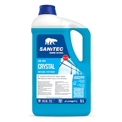 Immagine di Detergente liquido vetri e multiuso SANITEC CRYSTAL anti alone litri 5