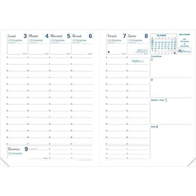 Immagine di Ricambio agenda Quo Vadis Rigiro cm 9x12,5 bianco