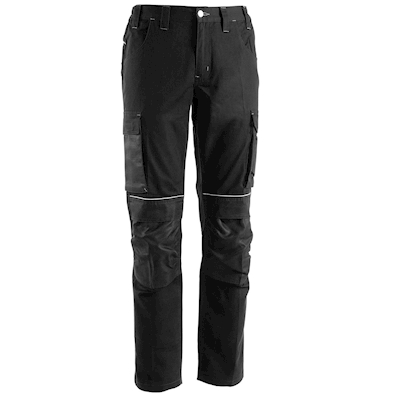 Immagine di Pantalone GLOBAL TRADING Stretch in cotone elasticizzato colore nero taglia XL