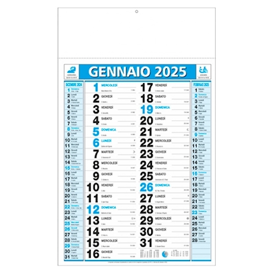 Immagine di Calendario da parete Olandese Classic cm 28,8x47 blu