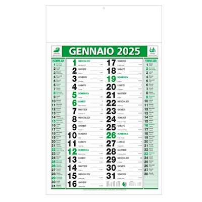 Immagine di Calendario da parete Olandese Classic cm 28,8x47 verde