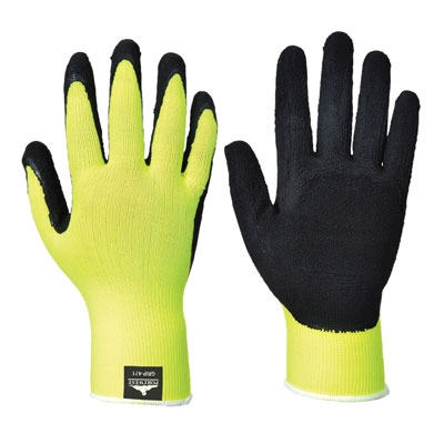 Immagine di Guanti in lattice grip alta visibilità PORTWEST A340 colore giallo taglia XL - paio