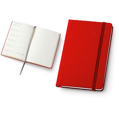 Immagine di Agenda/taccuino in PVC settimanale tascabile cm 9x14,5 rosso 50+