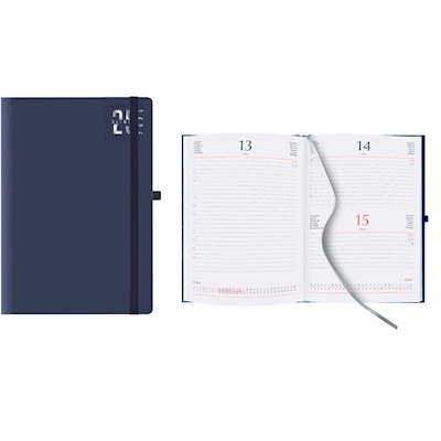 Immagine di Agenda Matra con elastico giornaliera cm 15x21 blu 20+