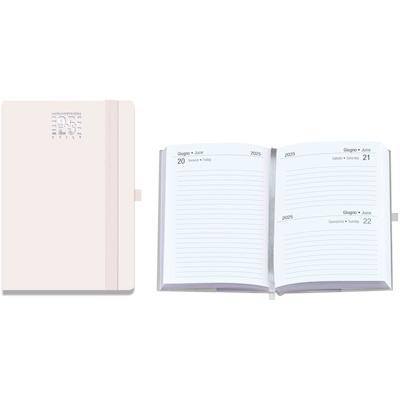 Immagine di Agenda/taccuino in PVC giornaliera tascabile cm 9x13 bianco 40+