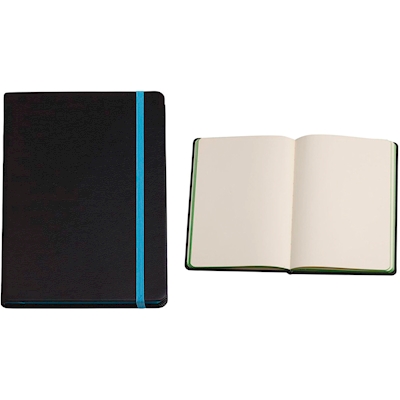 Immagine di Block notes Laser PU con elastico A5 colore blu 50+