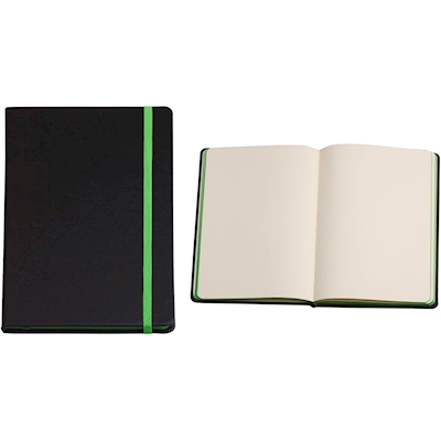 Immagine di Block notes Laser PU con elastico A5 colore verde 50+