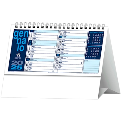 Immagine di Calendario da tavolo Portoghese cm 19x14,5 blu 100+