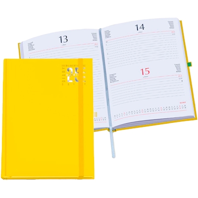 Immagine di Agenda Matra con elastico giornaliera cm 11x17 giallo 20+