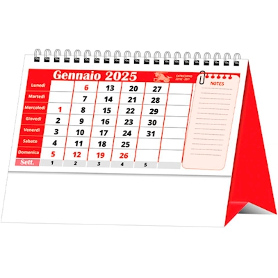 Immagine di Calendario da tavolo New Color Desk cm 19x14,5 rosso 100+