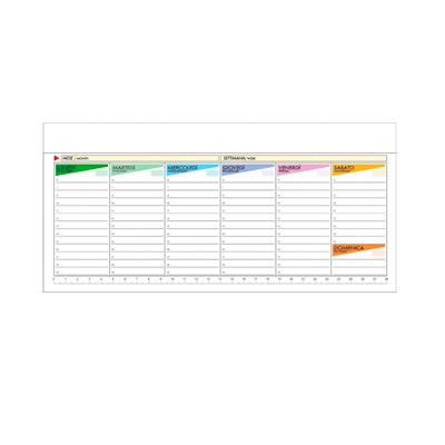 Immagine di Planning/base da tavolo settimanale cm 30x14,5 multicolore 40+