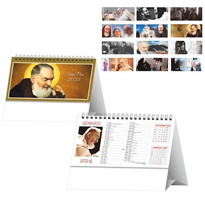 Immagine di Calendario da tavolo cm 19x14,5 San Pio 100+