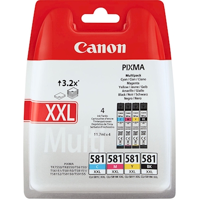 Immagine di Multipack Inkjet canon cli-581xxl 1998c005 n+c-4pz