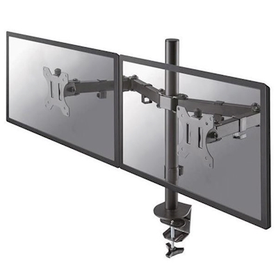 Immagine di Staffa per montaggio su piano/scrivania 32" NEWSTAR Supporto da scrivania per 2 schermi FPMA-D550DBL