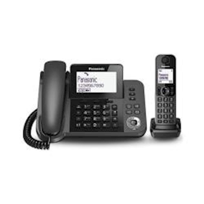 Immagine di Telefono cordless digitale PANASONIC CORDLESS KX-TGF320 BLACK SEGRETERIA KX-TGF320EXM