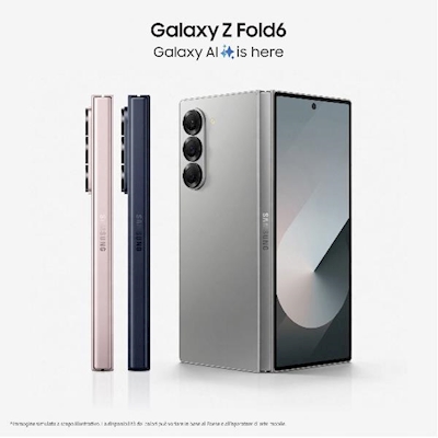 Immagine di Smartphone 1000GB SAMSUNG GALAXY Z FOLD6 SILVER 12GB+1TB SM-F956BZSNEUE