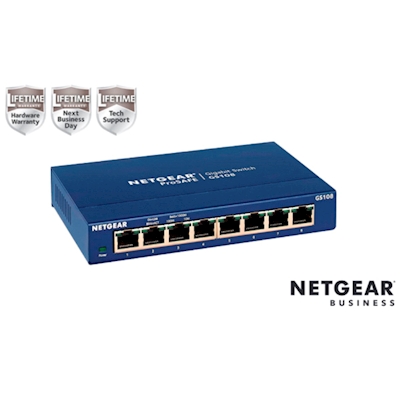 Immagine di Switch NETGEAR NETGEAR SMB High GS108GE