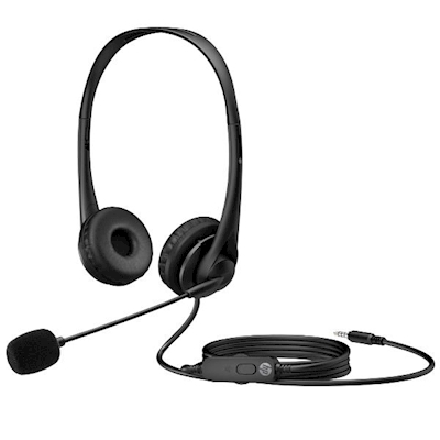 Immagine di Cuffie con filo sì 1 x jack 3,5mm Nero HP Cuffie Stereo HP da 3.5 mm G2 428K7AA