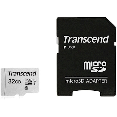 Immagine di Memory Card micro sd hc 32GB TRANSCEND TS32GUSD300S-A - microSD da 32GB, con adattatore, TS32GUSD30