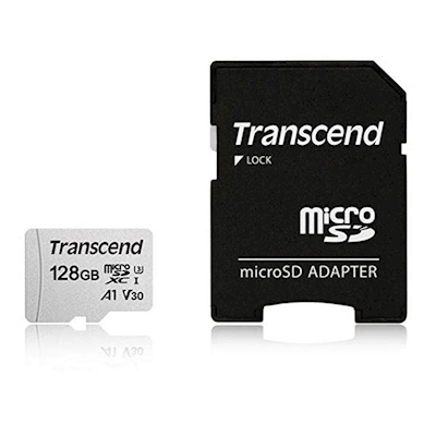 Immagine di Memory Card micro sd xc 128GB TRANSCEND TS128GUSD300S-A - microSD da 128GB, con adattatore TS128GUS