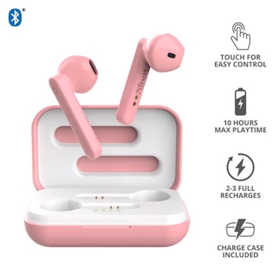 Immagine di Auricolari senza filo si bluetooth batteria interna Rosa TRUST PRIMO TOUCH AURICOLARI TRUE WIRELESS