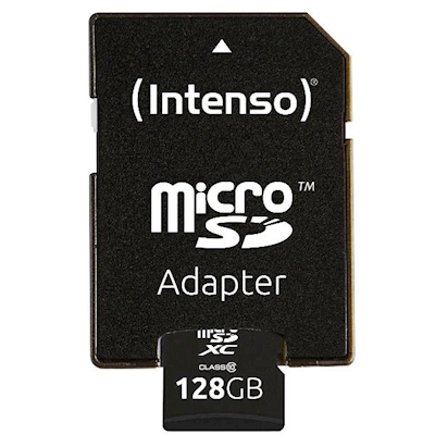 Immagine di Memory Card micro sd xc 128GB INTENSO MICRO SD CLASSE 10 128GB con ADATTATORE 3413491