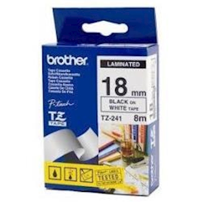 Immagine di Nastro BROTHER TZE-241 mm 18x8 m nero/bianco