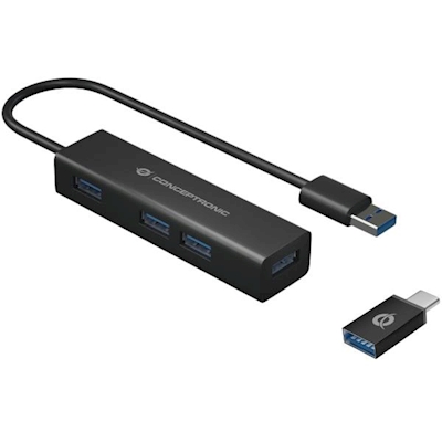 Immagine di 4-ports USB 3.0 hub with USB-C adap