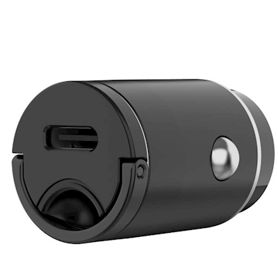 Immagine di Caricabatterie nero CELLY CCMINIUSBC - USB-C Mini Car Charger 30W [Pro Power CCMINIUSBCBK