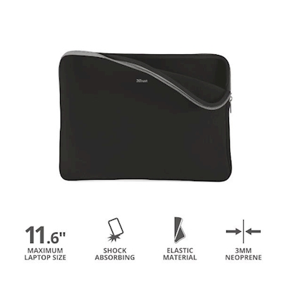 Immagine di Notebook da 11.6 neoprene nero TRUST PRIMO CUSTODIA PER LAPTOP PRIMO SLEEVE 11.6" - NER 21254TRS