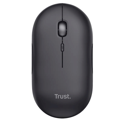 Immagine di Mouse wireless ricaricabile TRUST PUCK nero