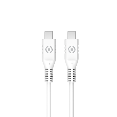 Immagine di Cavo di ricarica da USB-C a USB-C CELLY RTGUSBCUSBCWH colore bianco 1 metro