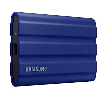 Immagine di Ssd esterni 2000GB USB 3.2 gen.2 type-c SAMSUNG SSD PORTATILE 2TB T7 SHIELD BLUE MU-PE2T0R/EU