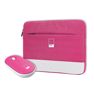 Immagine di Accessori notebook poliestere / pu Rosa PANTONE PANTONE - Bundle PC Sleeve up to 15.6'' + Mouse [I P