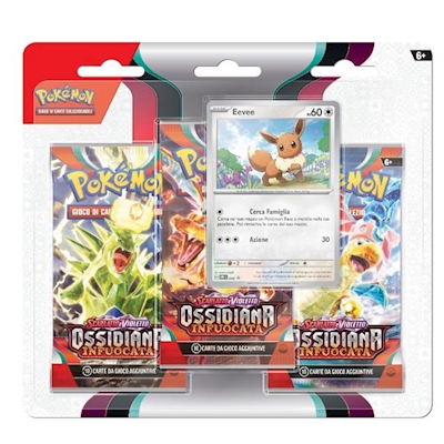 Immagine di Gioco di società POKEMON Pokè©mon - Blister 3 Bustine + 1 Card - Scarlatto PK60342-I