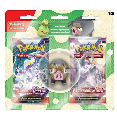 Immagine di Gioco di società POKEMON Pokè©mon - Blister 2 Bustine + 1 Action Figure PK60358-I