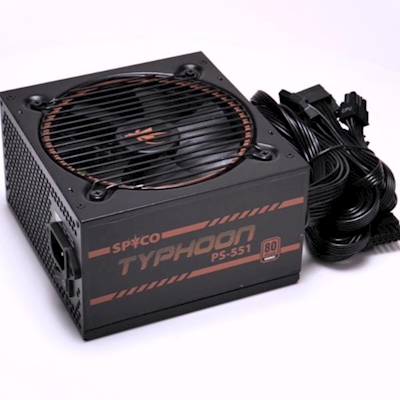 Immagine di Alimentatore per PC 550 w PRODOTTI BULK SPYCO - ALIMENTATORE GAMING 550W NON-MODULARE CON FSPYPS551