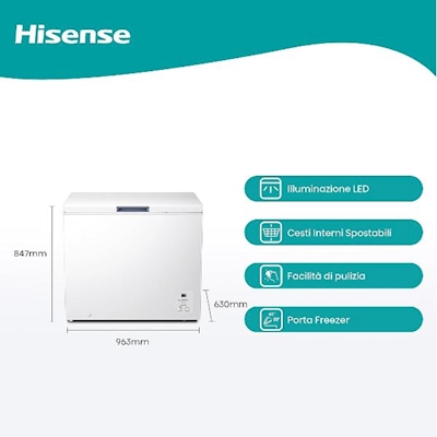 Immagine di Congelatore orizzontale E 88x99x65 cm HISENSE FC321D4AWLE