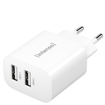 Immagine di Caricabatterie Bianco INTENSO POWER ADAPTER 2 x USB 24W 7802412