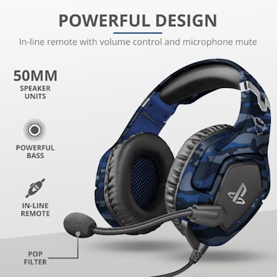 Immagine di Gxt 488 forze-g ps4 headset blue