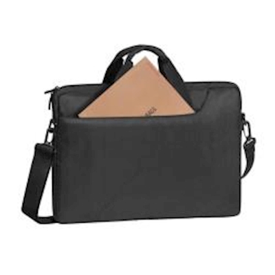 Immagine di Borsa a tracolla notebook da 15.6 poliestere nero RIVACASE Borsa a Tracolla per Notebook da 15.6" -