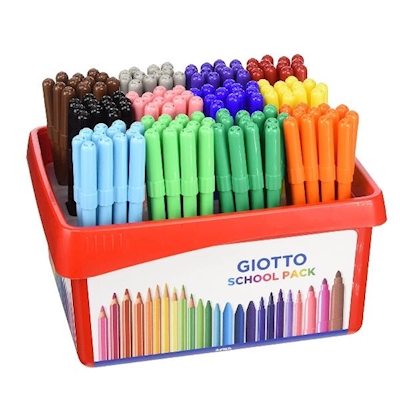 Immagine di Pennarello GIOTTO TURBO COLOR SCHOOLPACK 144 colori assortiti