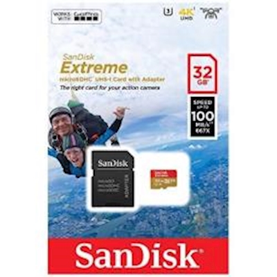 Immagine di Memory Card micro sd hc 32GB SANDISK Extreme SDSQXAF-032G-GN